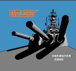 Battleship title screen for NES